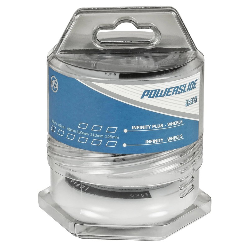 Powerslide Infinity Ii Wheels, Pack of 4, white, 80mm