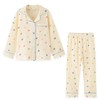 ACESTAR Toddler Little Girls Button Down Pajamas Set, Boys Long