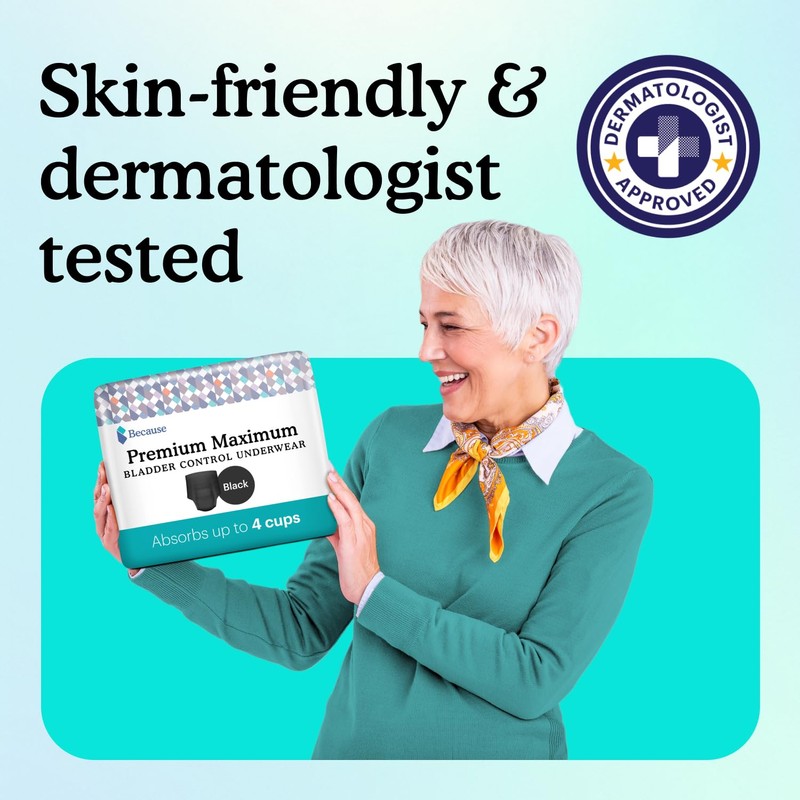 Because Premium Maximum Absorbency Adult Incontinence and Postpartum Bladder Leak