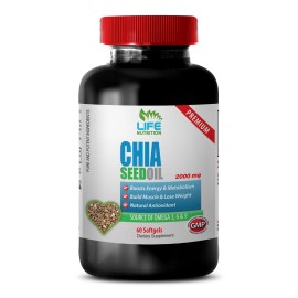 LIFE Nutrition superfood oil - CHIA SEED OIL - organic oil 1 Bottle 60 Capsules