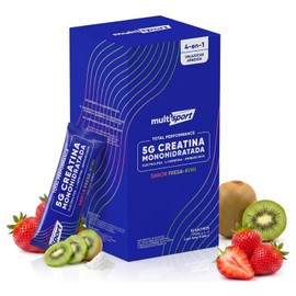 Multisport Sobres de Creatina Monohidratada con Electrolitos y L-Carnitina| Apoya la fuerza, resistencia y recuperación | Sabor Fresa Kiwi - 10 Sobres