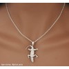CROCODILE Pendant ~ Solid Sterling Silver Handmade UK (Optional Necklace)