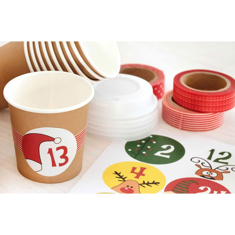 Papierdrachen DIY Advent calendar coffee cups - for you to
