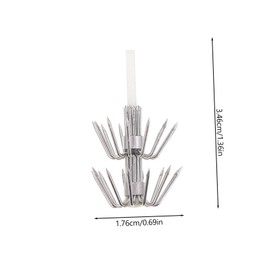 GRIRIW 7Pcs Luminous Stainless Steel Fishing Hooks Durable Squid Hooks for Night Fishing for Enthusiasts Includes Barbed Design for