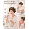 Leopard Satin-Lined Shower Cap for Girl Reusable Waterproof Women