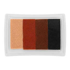 PATIKIL 3"x2.2" Craft Ink Pad for Rubber Stamp, Washable Stamp Pad Card Making Stamping Scrapbook Fingerprint Footprint Handprint, Brown