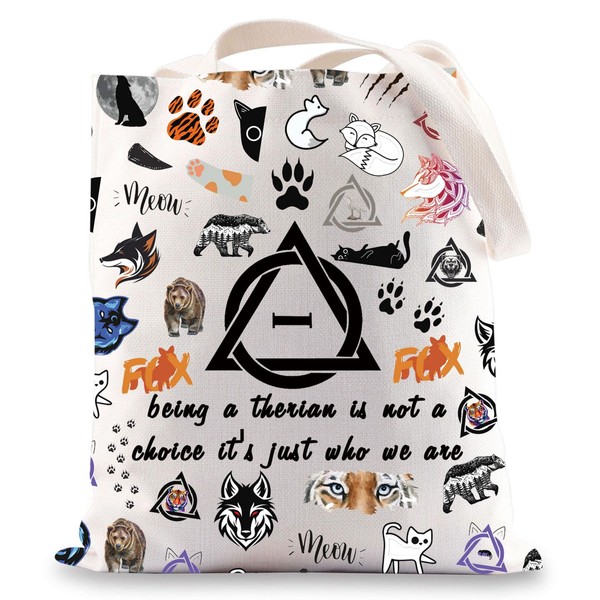 JNIAP Therian Tote Bag Therian Gift Therian Symbol Shoulder Bag