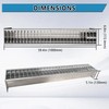 Stainless Steel Channel Drain 39.4"×6.8"×5.1" Durable Trench Drain System with