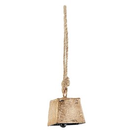 47th & Main Rustic Hanging Gold Vintage Bell for Décor, XX-Small, Square