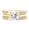 SAVEARTH DIAMONDS Round Lab Created Moissanite Diamond Cathedral Enhancer Guard