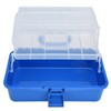 Plastic Storage Box Portable 3 Layer Folding Handheld Tool Organizer