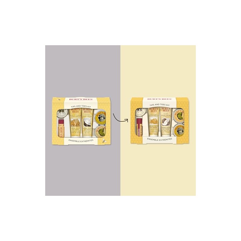 Burt's Bees Tips and Toes Kit Holiday Gift Set, 6