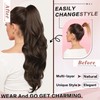CHRSHN Ponytail Extension, Drawstring Ponytail Extension for Women Long Brown