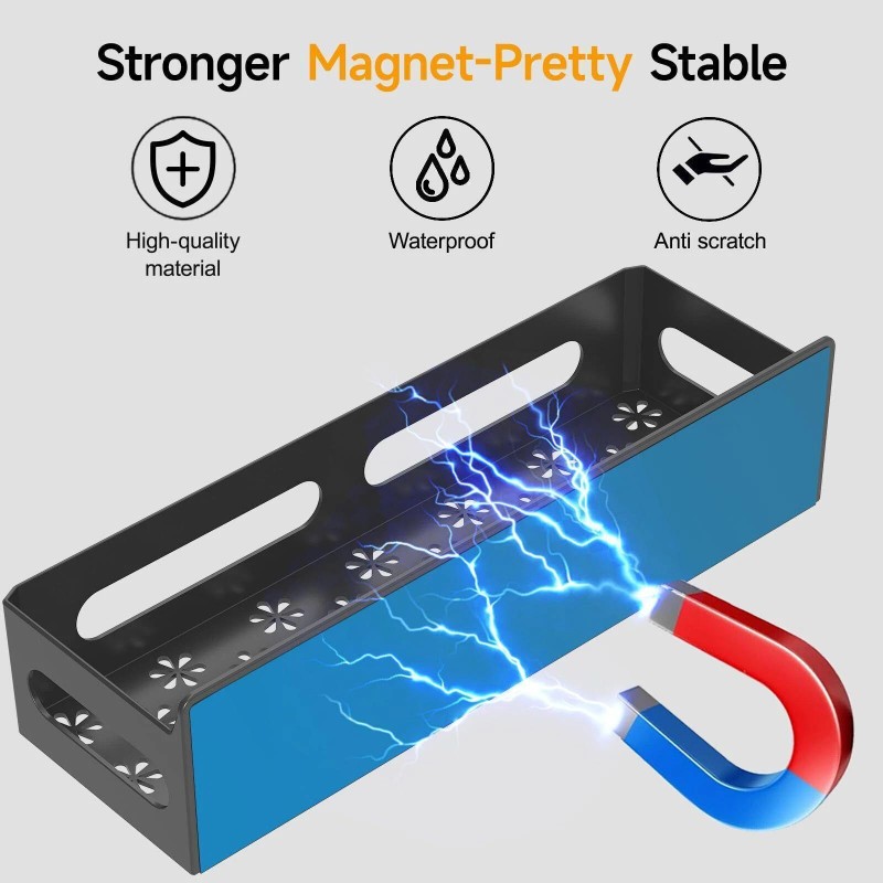 Sevenblue 4 Pack Magnetic Spice Rack for Refrigerator Organizer Moveable