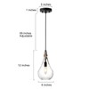 LALUZ Pendant Light Kitchen Island, 1-Light Farmhouse Kitchen Island Lights
