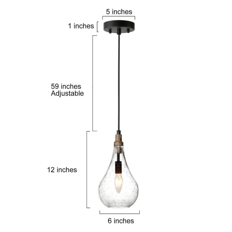 LALUZ Pendant Light Kitchen Island, 1-Light Farmhouse Kitchen Island Lights