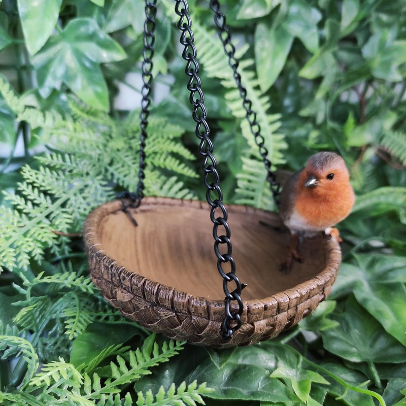 Vivid Arts Hanging Robin Heart Feeder