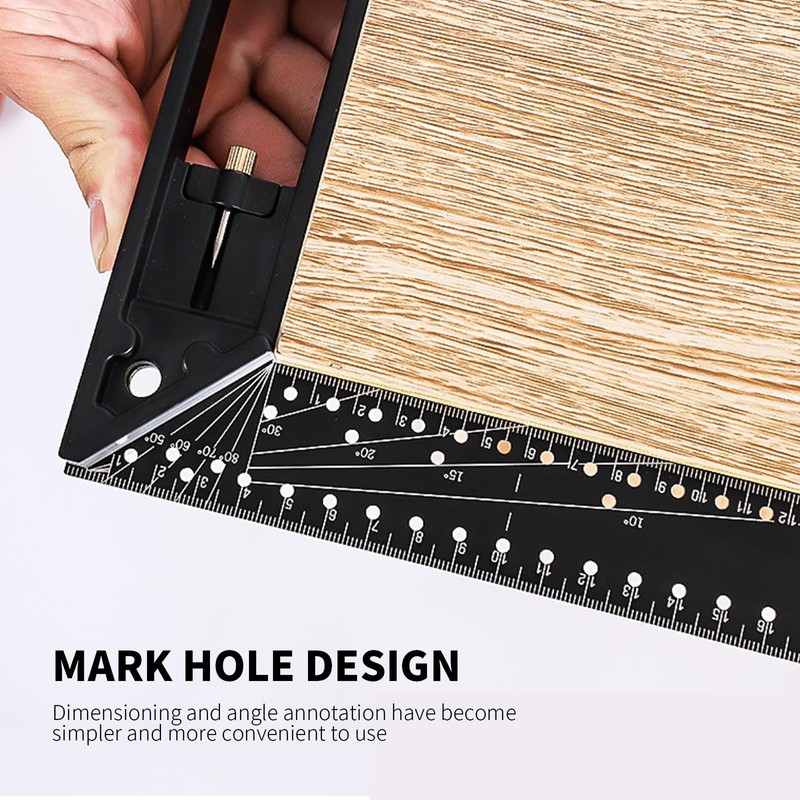 2024 New Multi-Angle Measuring Ruler, Carpenter Square, 12" Combination Framing