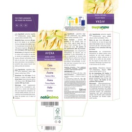Oats (Avena sativa) Tips Alcohol-Free Mother Tincture Naturalma Liquid Extract Drops 120 ml Dietary Supplement Vegan