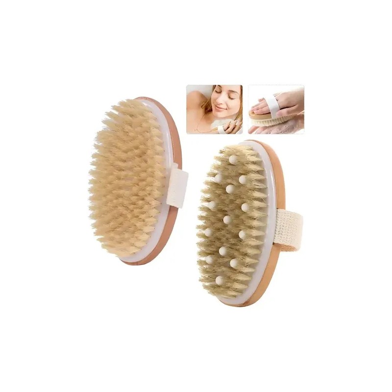2pzs Cepillo Corporal Exfolia Circulación Quita Piel Muerta