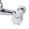 Wall Mount Kitchen Stainless Steel Smooth Surface 2 Handles Faucet