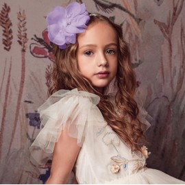 TUTULAND Glitter Headbands for Girls - Pink Headband for Girl Sequin Flower Girl Kids Hair Accessories Sparkling Hairbands for Wedding Birthday Photography Prop (Purple)