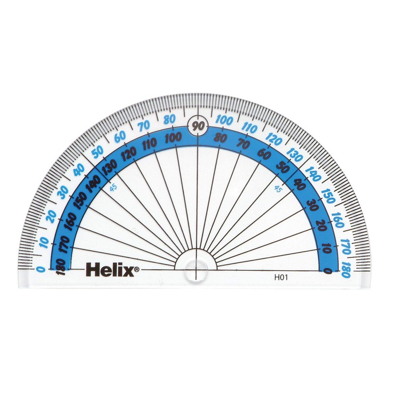 Helix 10cm 180 Degree Protractor (Box of 50)