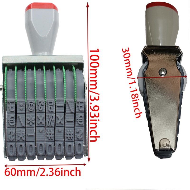 WANLIAN Classic Number Stamp 7mm 8 Band Rubber Numbering Stamp