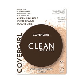 COVERGIRL Clean Invisible Loose Powder - Loose Powder, Setting Powder, Vegan Formula - Translucent Light, 20g (0.7 oz) (Pack of 2)