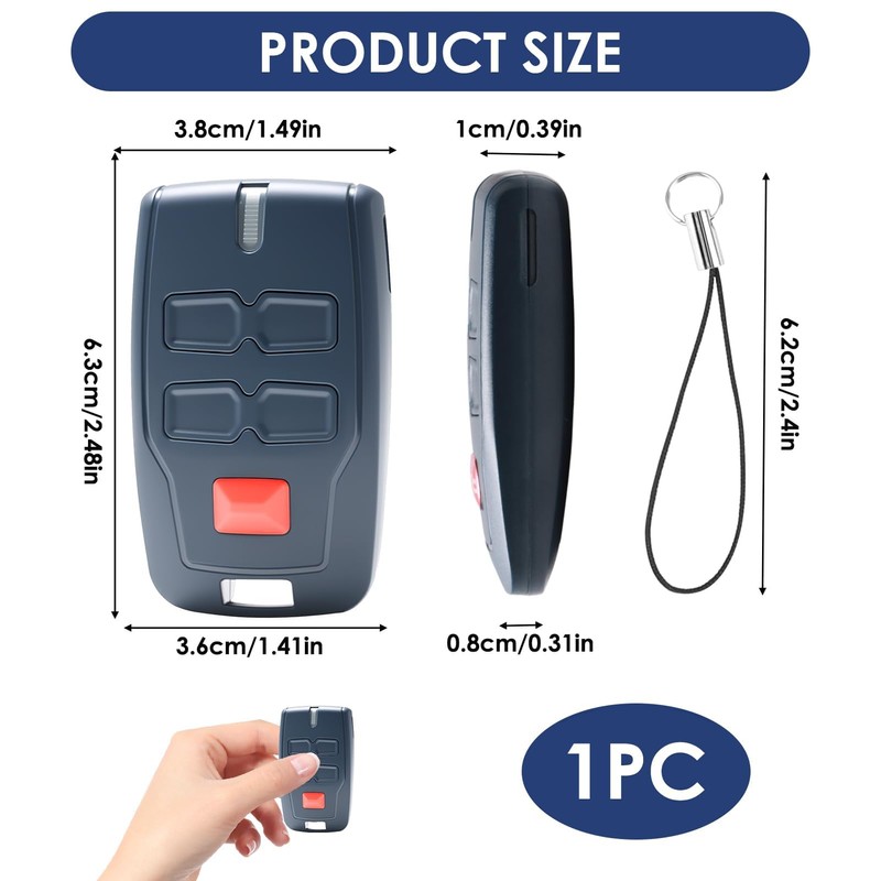 Garage Door Remote Control for BFT Mitto 4 B RCB04