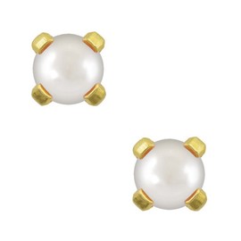 Studex Tiny Tips 3mm Pearl Gold Plated Childrens Hypo-allergenic Stud Earrings