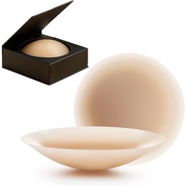 1 Par Cubre Pezones para Mujer,Pezoneras para Busto de Silicona Adhesiva, Cubre pezón Lavable y Reutilizable,con Caja, Kit de Viaje