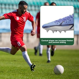flintronic 12PCS Football Boots Studs Replacement,Transparent Anti-Slip Rugby Stud,8PCS 13mm & 4PCS 16mm,Plastic Studs for Adults Children Soccer Rugby Shoes Various Outdoor Activities