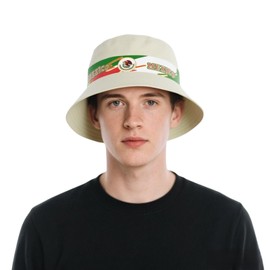 2026 World Football Soccer Cup Support Fan Team Hat Fisherman Bucket Summer Beach Sun Hat for Fans Gifts (US, Alpha, One Size, Mexico)