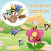 6pcs Insect Finger Puppets Bringing a Flowers House，Novelty Animals Toys