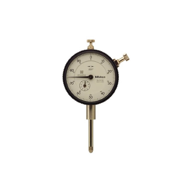 Mitutoyo 2416S-10 Dial Indicator, #4-48 UNF Thread, 3/8" Stem Dia.,