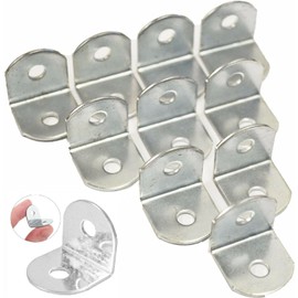 SISI UK® 10 x Right Angle Brackets 19mm L Shape Corner Brace Fixing/Repair/Joining Metal Zinc Platted