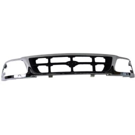 TopAlpha Chrome Front Grille w/Gray Insert Assembly For 97-98 Ford F150 F250 Lightduty