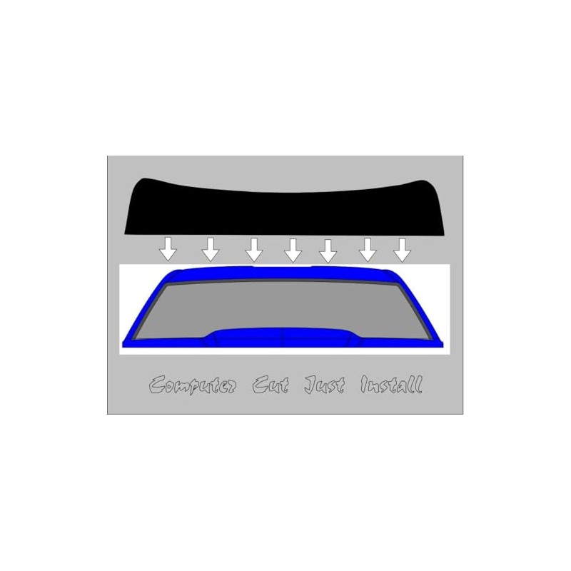 Fits 07-12 Ford Econoline DIY Computer Cut Windshield Tint Eyebrow