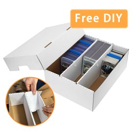 MZONGZI Card Storage Box 2400 Count,Monster 3 Row Storage Box Storagefor Collectible Trading Card,Soccer, Baseball Game Cards (2 pack)