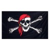 Nauticalia 5ft X 3ft Pirate Skull flag with Bandana