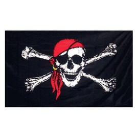 Nauticalia 5ft X 3ft Pirate Skull flag with Bandana