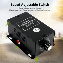Motor Speed Governor Speed Control Module Electric Controller,Flame?Retardant Metal Chassis,Motor Speed Controller Single?Phase Ceiling Fan Speeds Adjustable Switch DRDY4000 AC 220V