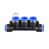 sourcing map Plastic Inline Manifold Union Push to Connect Tube