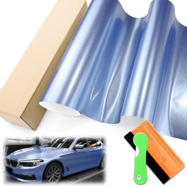 Super Gloss Metallic Frosted Blue Automotive Vinyl Wrap Car Vehicle Bubble Free Air Release 12"x60" (1FTx5FT)