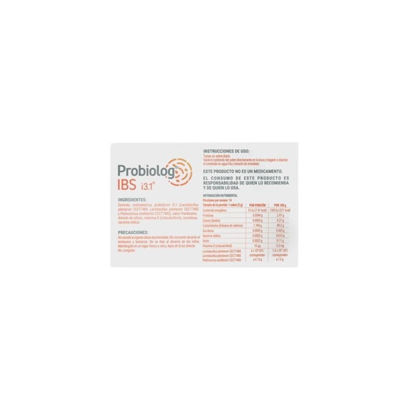 IBS Suplemento con probióticos y prebióticos Alivia síntomas de intestino