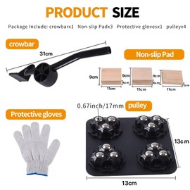 New Upgrade Furniture Sliders, Furniture Movers with Wheels, Furniture Lift Mover Tool Set with 360° Rotatable Wheels, Furniture Dolly for Moving Heavy Duty Sofa, Bed, Load Capacity Up to 600lb