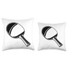 Table Tennis Paddle Sketch Ping Pong Throw Pillow
