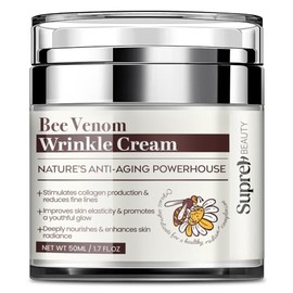 SupreH Bee Venom Cream Wrinkle Filler: Crema de estiramiento facial instantáneo y crema tensora de ojos con ácido hialurónico niacinamida para mujeres