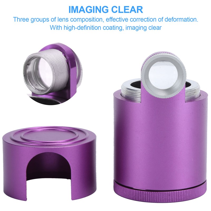 Diamond Magnifier Aluminum Adjustable High Definition Diamond Viewer Magnifier ToolPurple